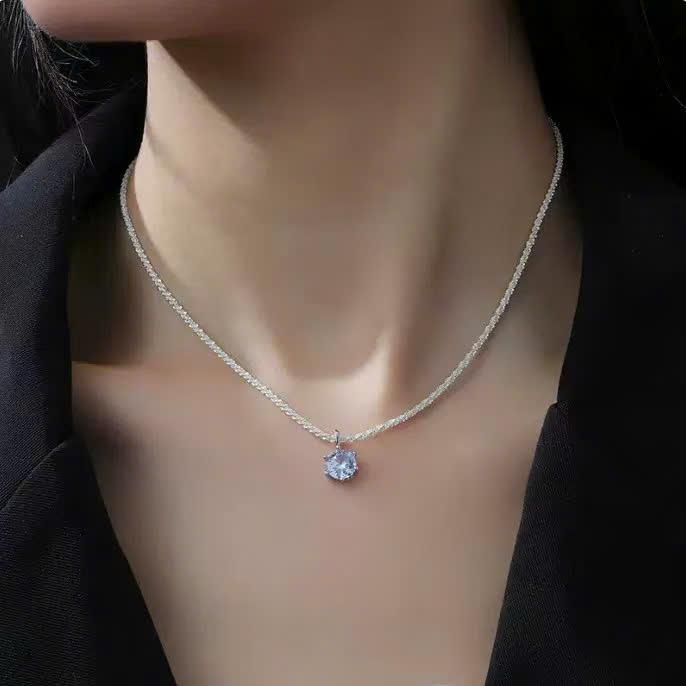  Dây chuyền xoắn mặt vương miện thiết kế basic phù hợp mọi phong cách cho nữ kiểu dáng đơn giản sang trọng 