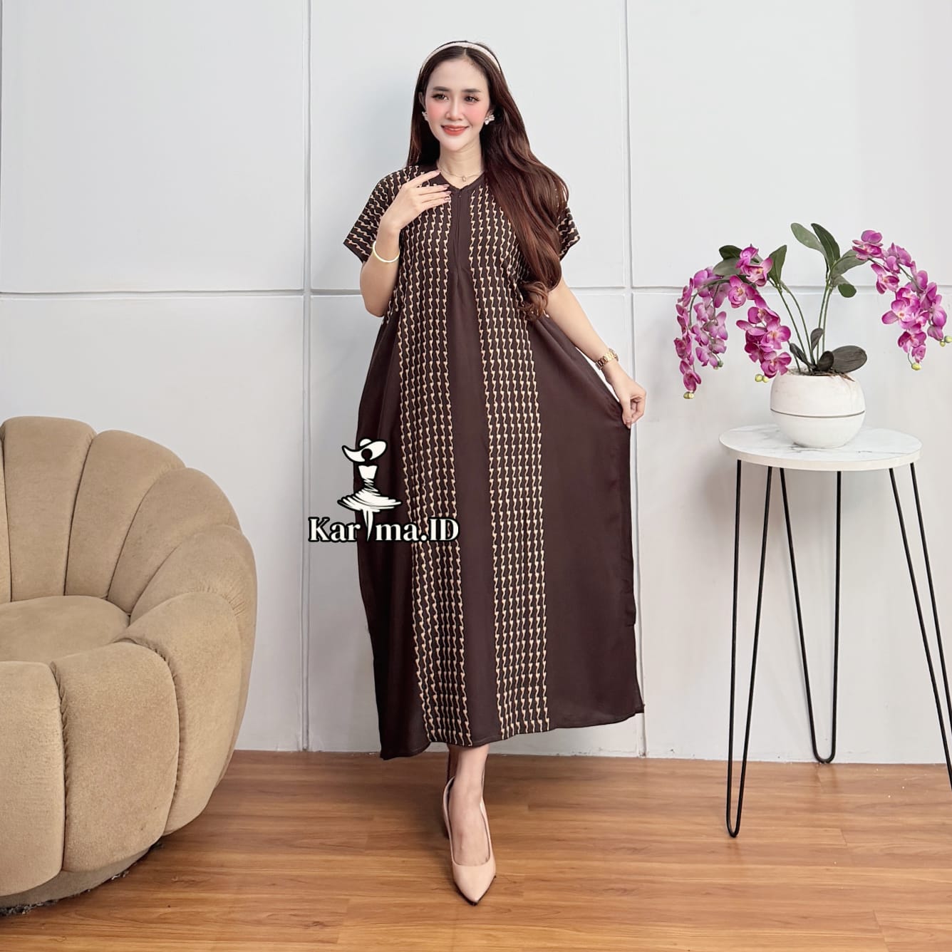 Daster Lowo Jumbo Rayon Premium Terbaru Busui Bumil Resleting Depan Motif Lentera