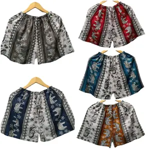 Hotpants / Celana Pendek Wanita/ Pria Motif Gajah Thailand Bahan Rayon Harian