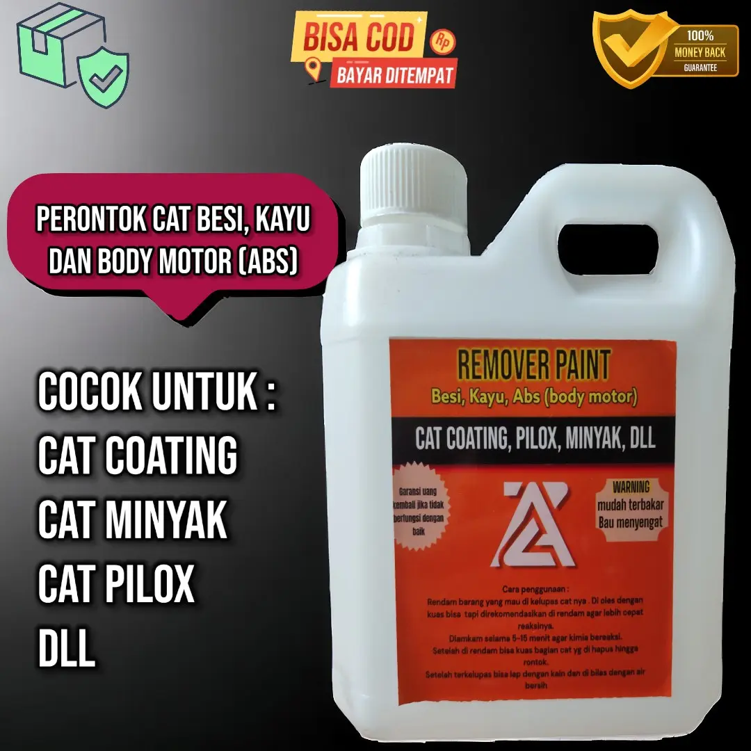 Remover Paint 500 ML Perontok Cat Coating Cat Velg dan bahan Besi / Metal (Rekomendasi di rendam / di uapin)
