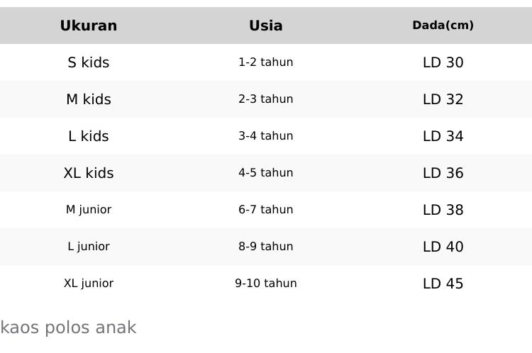 Product Introduction of KAOS POLOS ANAK COTTON COMBED 30S 1-10 TAHUN BAJU KAOS UNISEX KAOS OBLONG ANAK LENGAN PENDEK KAOS DISTRO ANAK 0