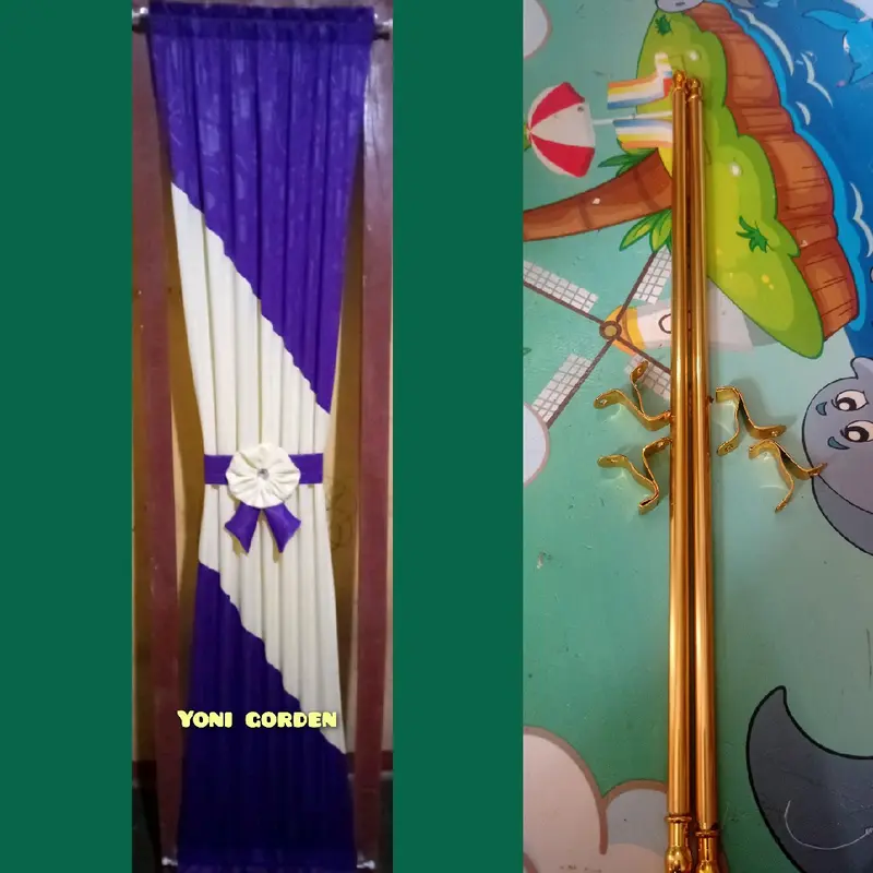 satu set gorden pita gorden  kupu-kupu minimalis Jendela 3