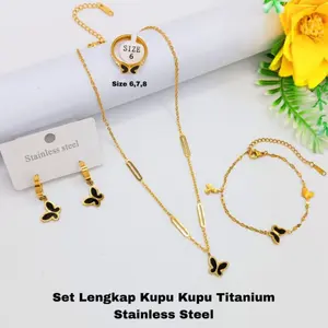 SET LENGKAP KUPU KUPU KERAMIK HITAM TITANIUM ANTI KARAT & ANTI LUNTUR