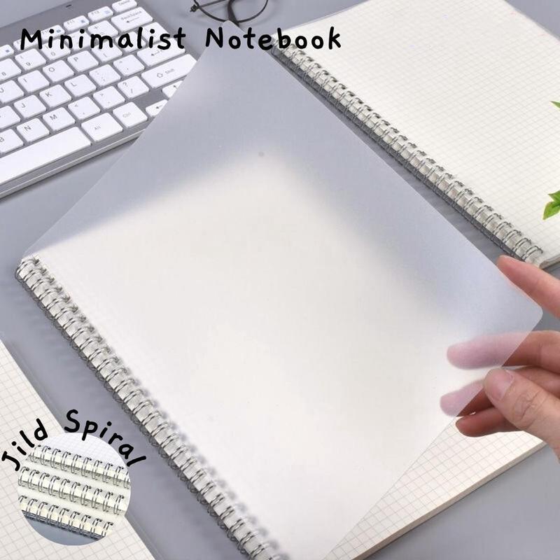 A6 A5 B5 A4 Grid/Line/Blank Spiral Notebook Transparant 80 Lembar Note Book Buku Tulis Jurnal 1