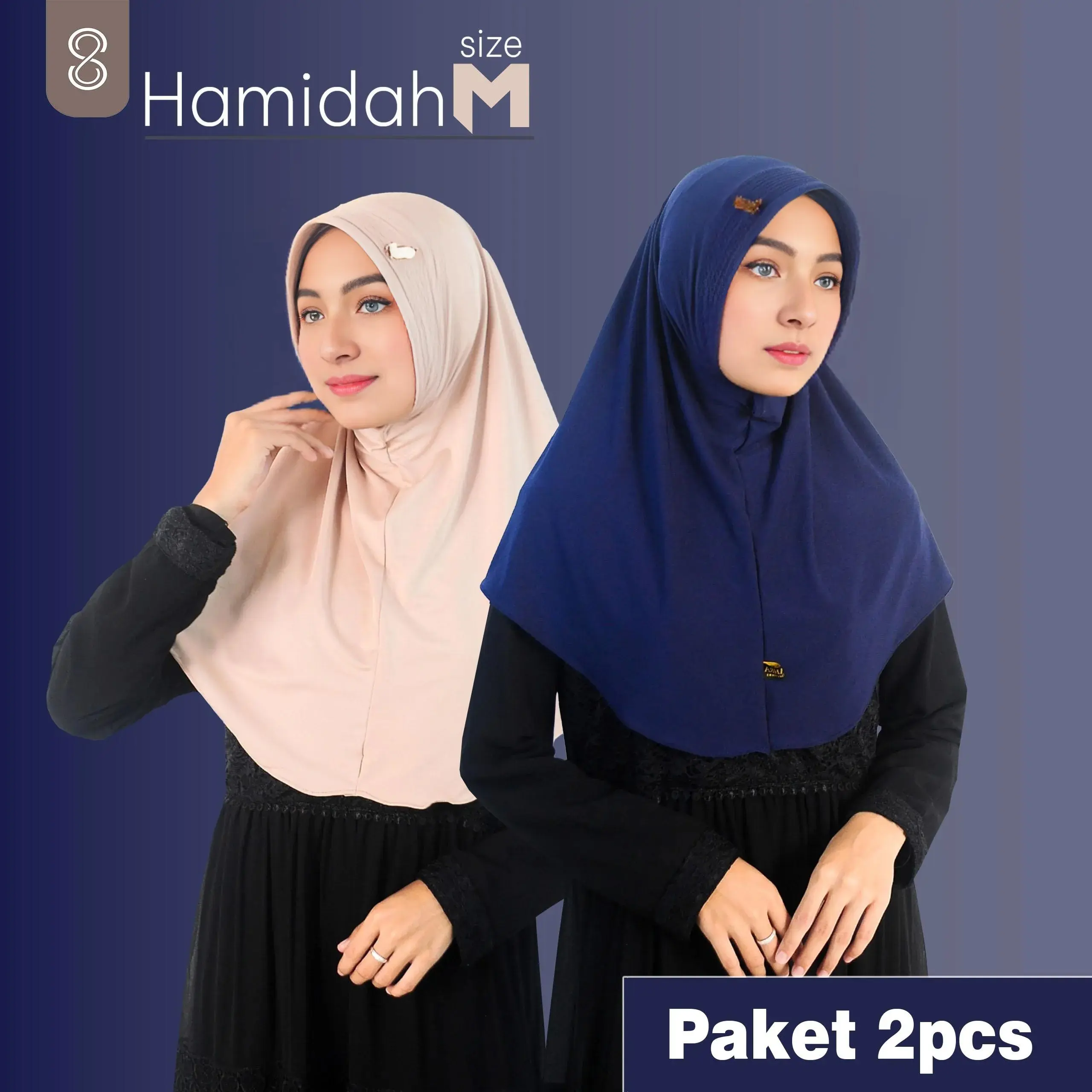 PAKET 2 PCS HAMIDAH size M/2 pcs sport size m bergo