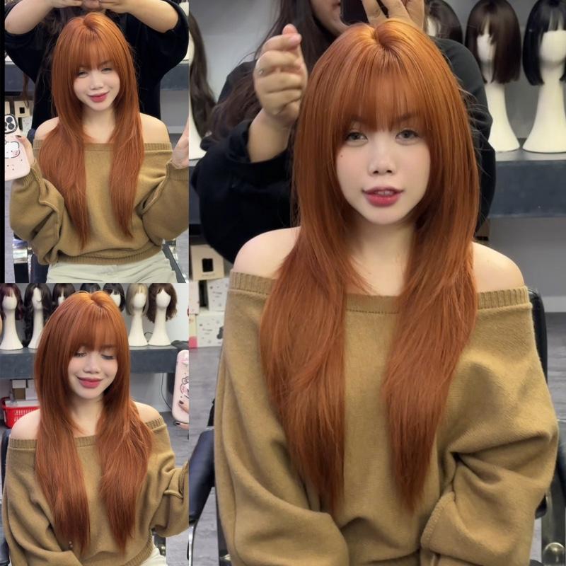  DJ-186 Bộ Tóc Giả Nguyên Đầu Thẳng baby Dài 65cm form mới 2025 by tóc giả Dung Ji 