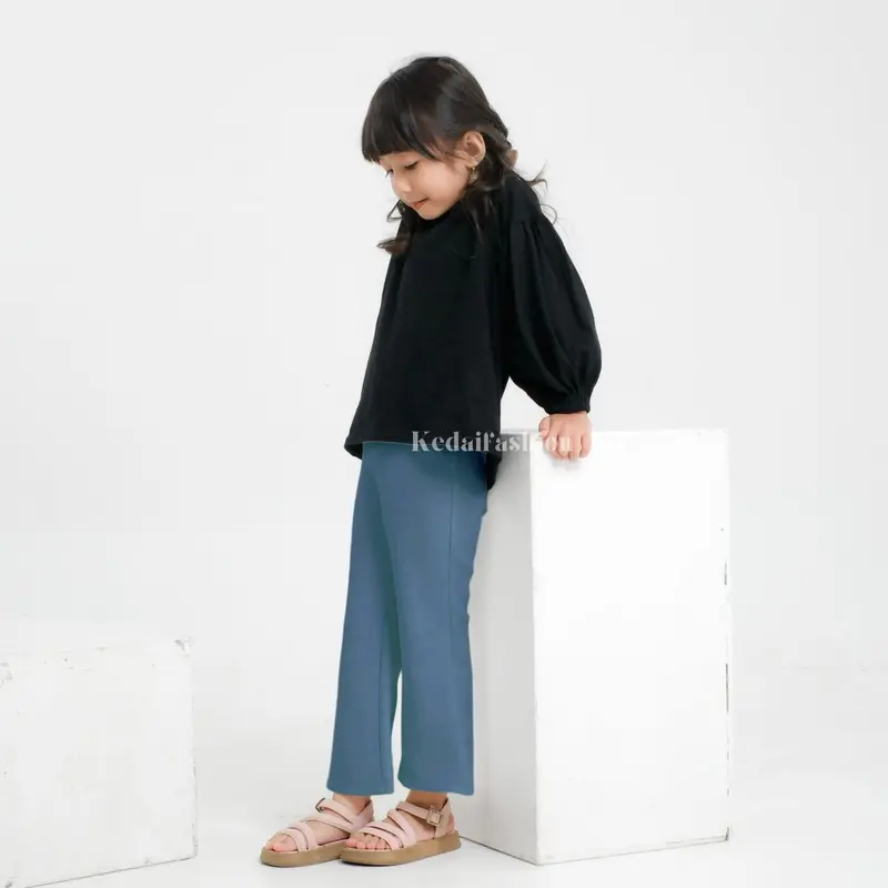 Flare Pants Highwaist Anak Celana Cutbray Anak Scuba Premium 2,5 - 10 th 4