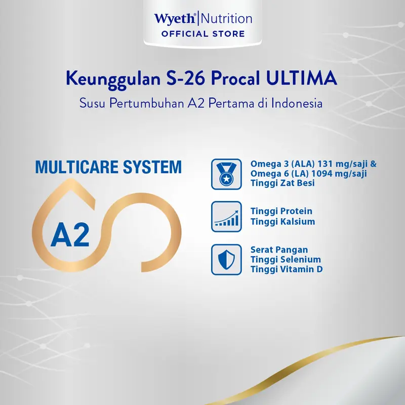 S-26 PROCAL ULTIMA Multicare System Susu Bubuk Formula 1-3Thn Vanila 850g 1