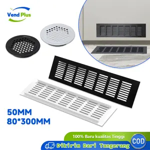 30*8cm Lubang Hawa Cabinet Air Vent Grill Penutup Lubang Hawa Pintu Lemari Stainless