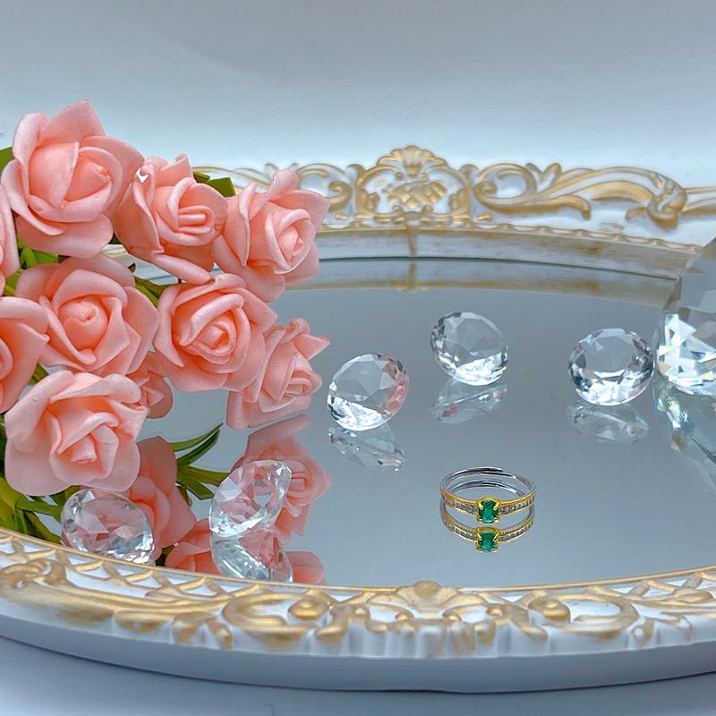Product Introduction of S925  emerald 03 ring Daily Birthday 1