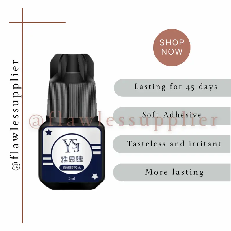 Glue YSJ Eyelash Extension For Individual Personal Eyelash Glue Lem Extention Lem Bulu Mata 5 ml Tidak Perih Tahan Lama 2