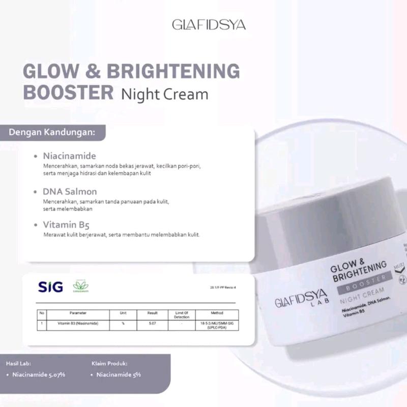 1 PAKET GLAFIDSYA BOOSTER GLOW & BRIGHT GLAFIDSYALAB  ORIGINAL - LANGSUNG KIRIM 4