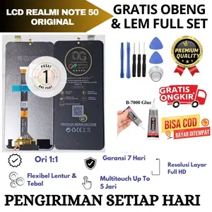 Lcd touchscreen REALMI NOTE 50 Original / Lcd REALMI NOTE 50 original  Full set obeng dan lem