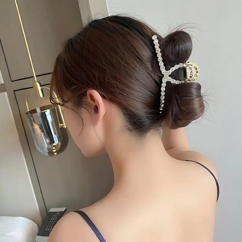 BlackPing-Jepit Rambut Vintage Gold Motif Mutiara Berlian Gaya Fashion Korea Import/Jedai Besi Import Bisa COD Clips 4