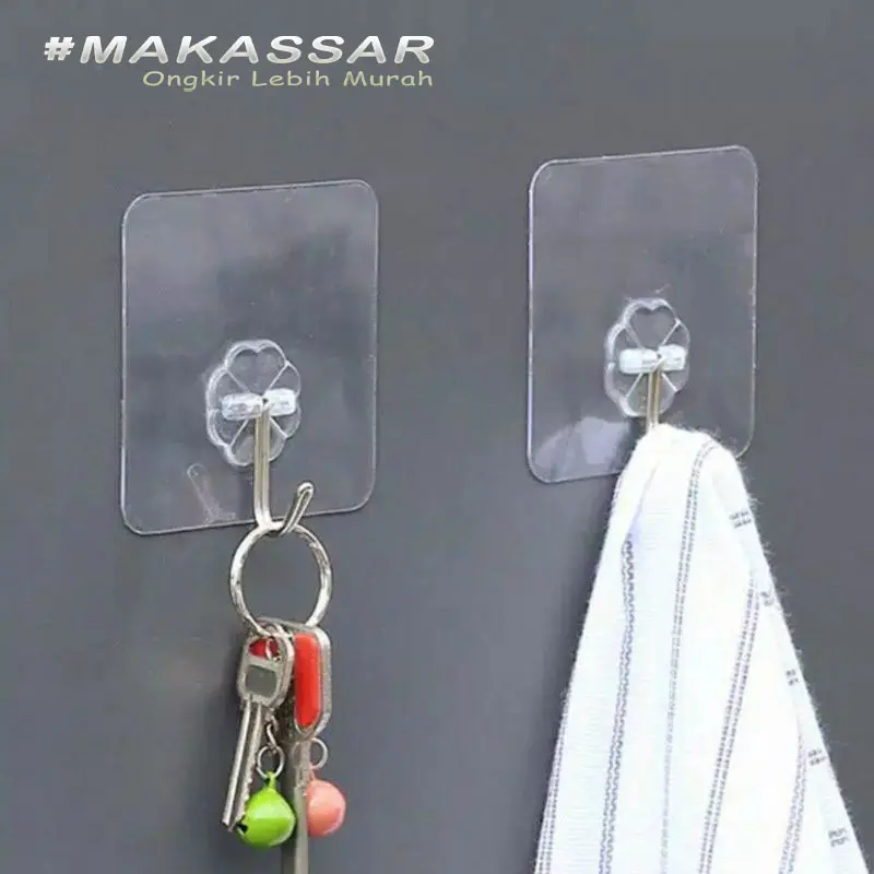 Gantungan Baju Tempel Hook Tempel  Serbaguna Aksesori Kamar Mandi Dinding Kuat Tape Multifungsi