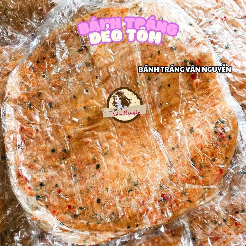 Bánh tráng dẻo tôm phơi sương tẩm gia vị 500gr Bánh Tráng Vân Nguyễn  Ăn Vặt Snack Food