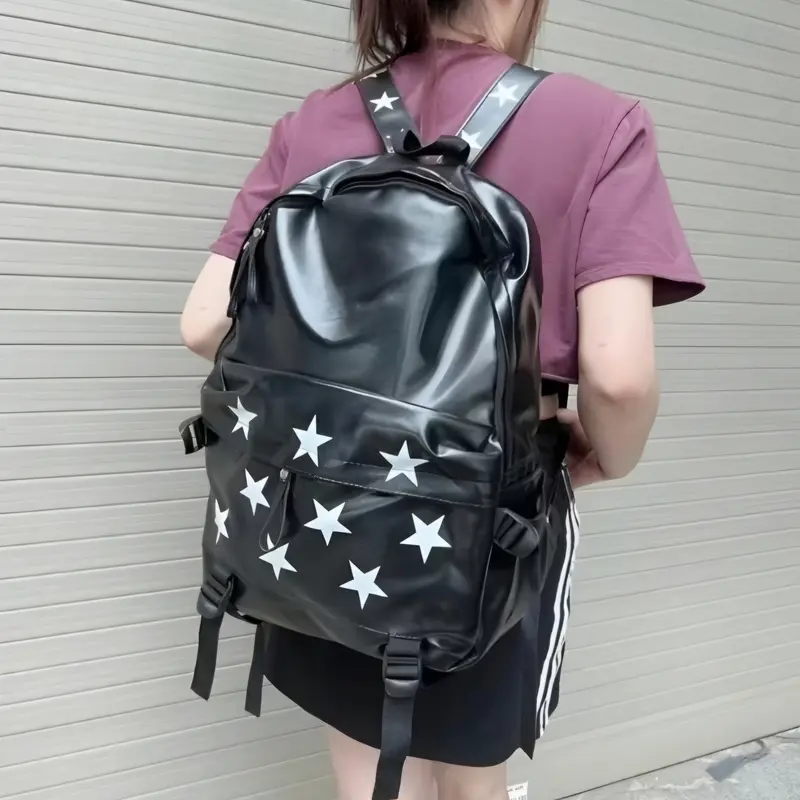 BALO DA NGÔI SAO SIZE 42 ĐỰNG LAPTOP , SÁCH VỞ A4 LAPTOP,Balo đi học,Balo đi chơi Bag Túi Đeo Vai Nam 5