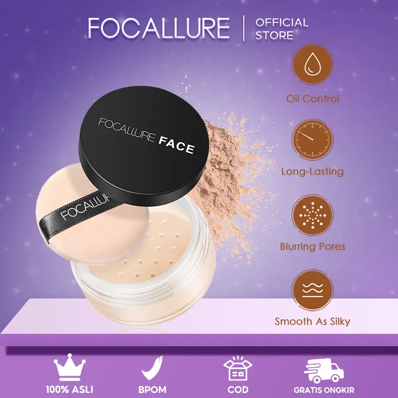 [Official] FOCALLURE Loose Powder Oil-control Lasting 12H -3 Colours