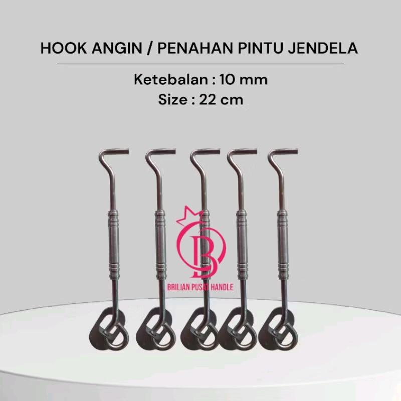 Penyangga Jendela Kotak & Bulat Premium Tinggi dari Besi - Warna Putih & Kuning 1