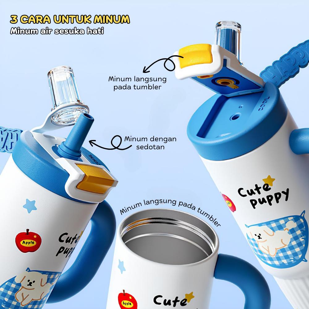 [EXCLUSIVE KREATOR] Tumbler 800ml Tahan Panas & Dingin - Material Stainless Steel 316, BPA Free, Tahan Lama botol minum olahraga tumblr untuk traveling