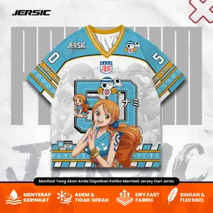 Jersey One Piece Nami 50 Anime Unisex Oversize Streetwear Bahan Adem Dry Fit - Jersic