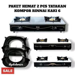PROMO HEMAT..! Paket 2 pcs Tatakan kompor Rinnai kaki 6 best seller