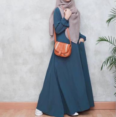 LIVIA  Gamis Polos  Hitam Cringkel airflow lebaran Terbaru 2025 Crinkle Wanita Muslim Nyaman drees  Remaja perempuan Dewasa 6