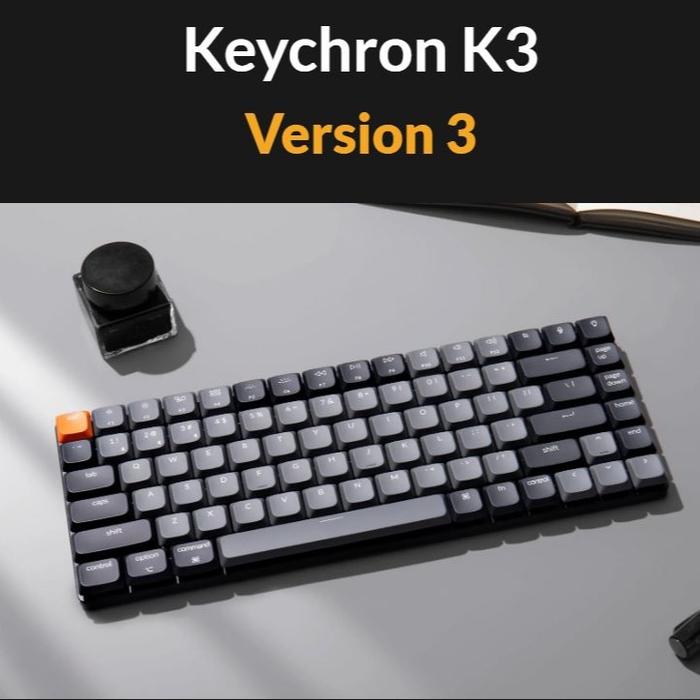 Gambar Paket Keychron K3 Version 3 QMK Wireless Mechanical Keyboard  RGB Backlight - RGB Hot-Swap, Red dari Keychron Indonesia Kota Administrasi Jakarta Barat Tokopedia