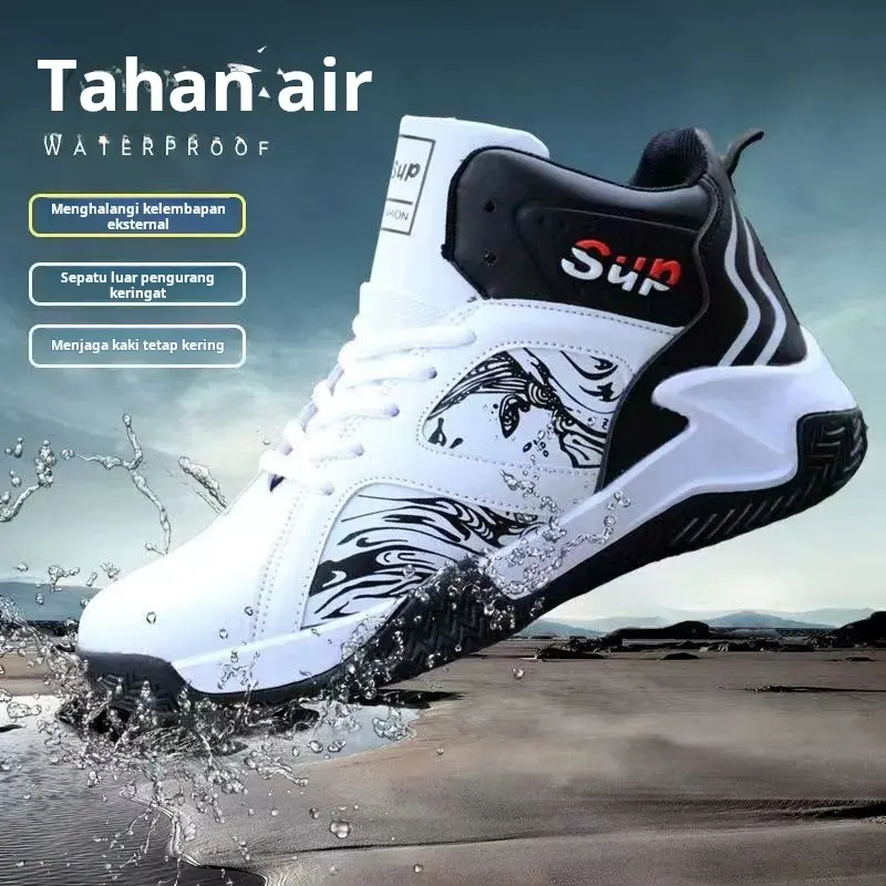 Sepatu Basket High-Top Untuk Pria, Sepatu Skate High-Top Yang Nyaman untuk Musim Panas - Outdoor