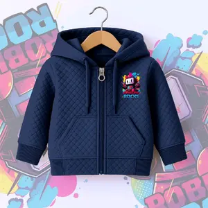 Roblox Jaket Anak Hoodie Zipper Jaket Comfy Anak Laki-laki Perempuan dengan Desain Unik dan Nyaman