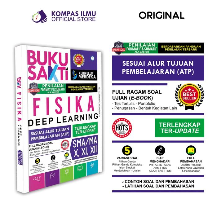 Gambar Buku Soal Fisika SMA Buku Sakti KURIKULUM MERDEKA FISIKA SMA/MA Kls. X, XI,XII + Kunci Jawaban - BUKU SAKTI BANK SOAL FISIKA SMA/MA dari KOMPAS ILMU Kota Administrasi Jakarta Pusat 5 Tokopedia