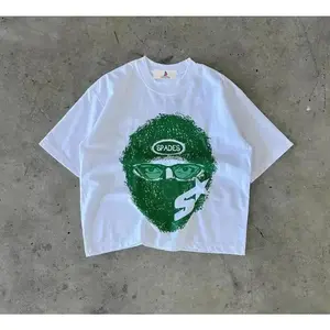 1-Kaos T-shirt Cetak Slogan Sikap Gaya Street Kaos Pendek Unik dengan Graffiti Aqdmjqtcriz fashionaXX