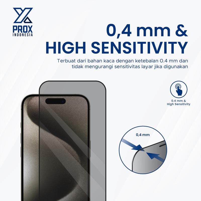 PROX Tempered Glass Anti Spy Full Cover Privacy - Compatible For Samsung 7