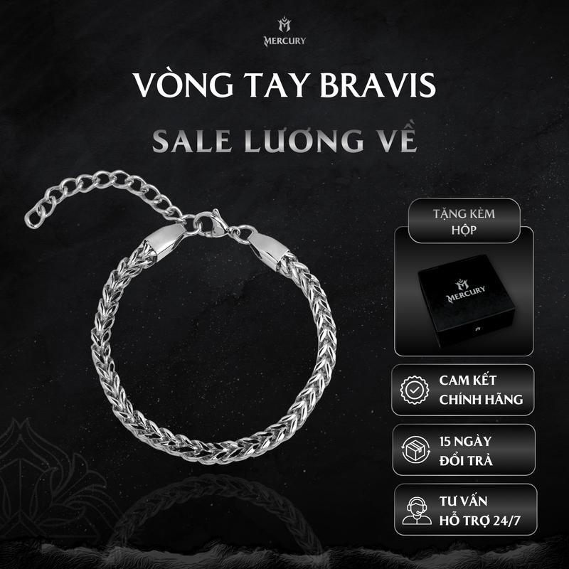  Vòng tay nam Mercury  Bravis - Trang sức Phụ kiện thời trang Unisex - Thiết kế Basic cá tính Bracelet 