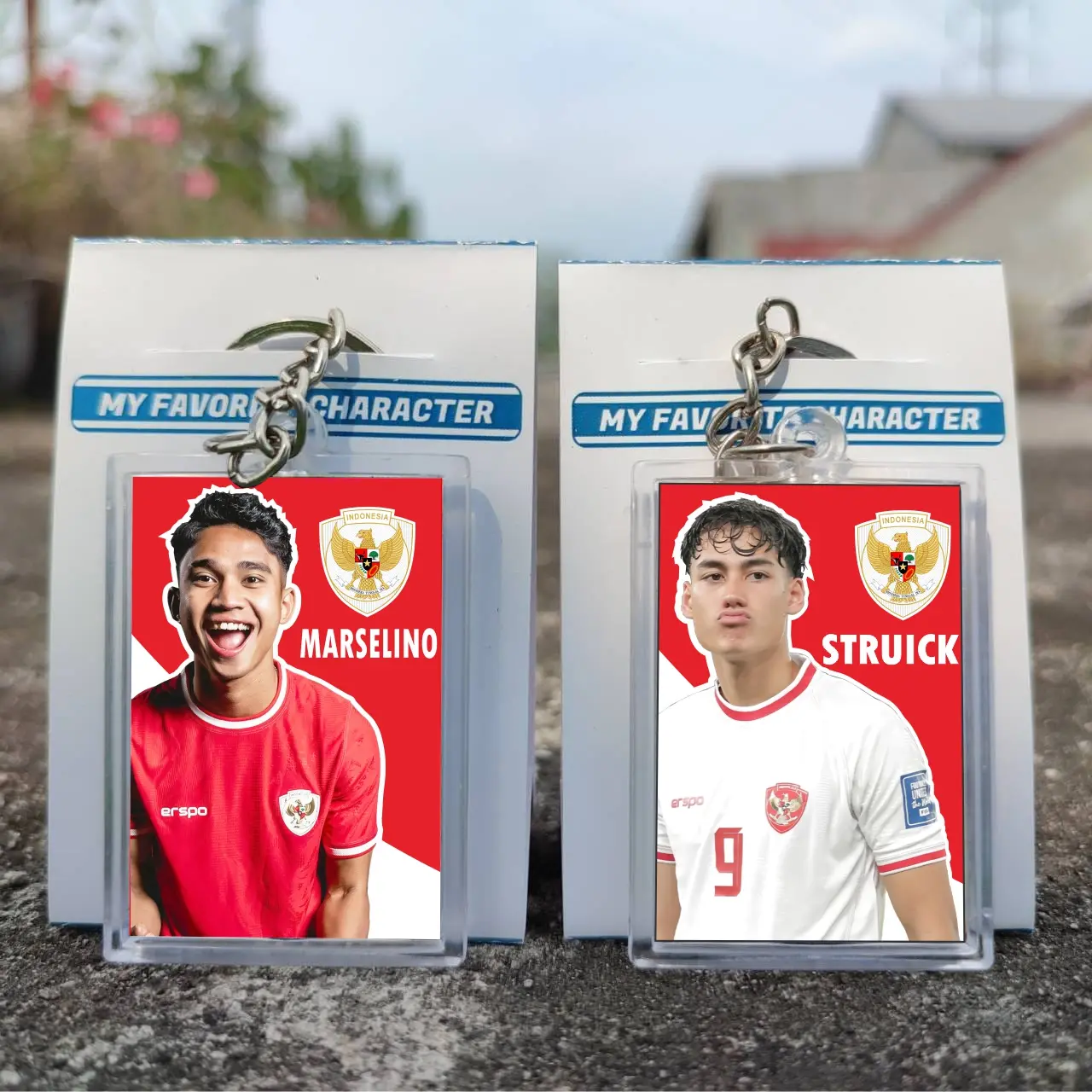 Keychain Bola Timnas Indonesia - Ganci Timnas Indonesia - Gantungan Kunci - Marselino - Rafael Struick - Nathan