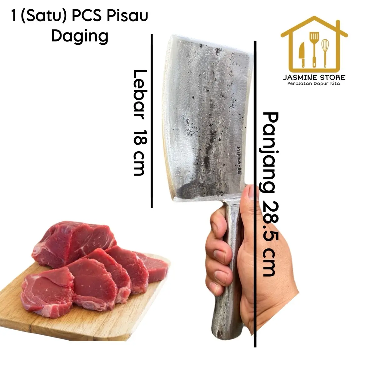 1 (Satu) Pisau cincang Daging fulltank - Knife Kitchenware Baja Besi