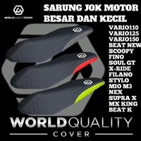 Gambar body cover jok motor sarung jok motor pelindung jok motor bolong penutup jok anti rembes vario beat scoopy mio verza blade supra xbeat karbu nmax pcx aerox lexi universal - hitam, JOK BESAR BEBEK/MATIC dari worldqualitycover Kab. Cilacap 3 Tokopedia