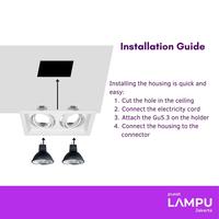 Gambar Kap Lampu MR16 Basic DOUBLE 2 Lampu untuk lampu MR16 - Hitam dari Pusat Lampu Jakarta Kota Administrasi Jakarta Pusat 4 Tokopedia