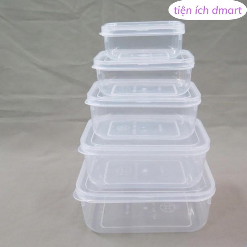 Bộ 5 Hộp đựng thực phẩm bầu, bộ 5 chiếc hộp đựng thực phẩm bầu 6685