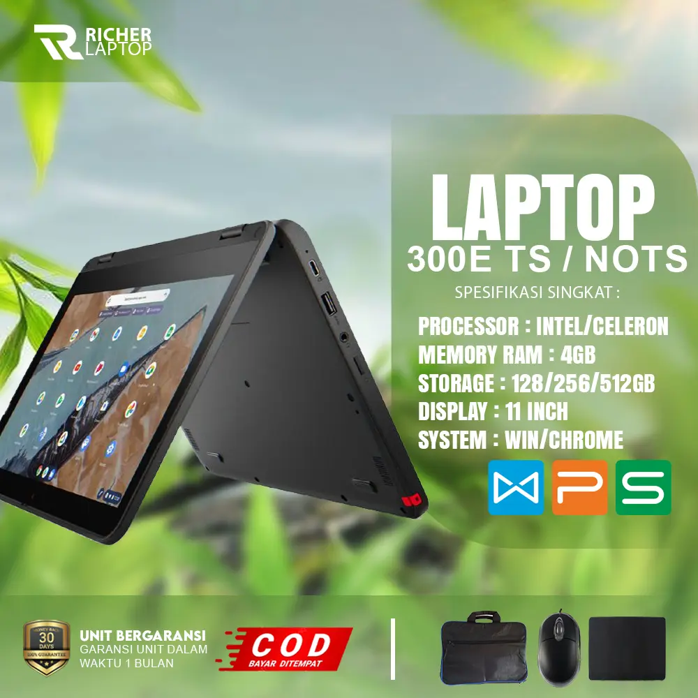 LAPTOP YOGA  300E TOUCHSCREEN & NO TOUCHSCREEN WINDOWS & CHROMEBOOK RAM 4 SSD 128 GB RICHER LAPTOP GOOD GRDE