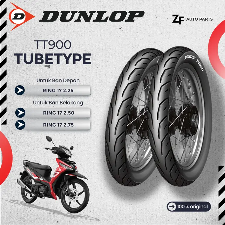 Ban Motor Ring 17 2.25-17 2.50-17 2.75-17 Dunlop TT900 Non Tubeless / Tubetype