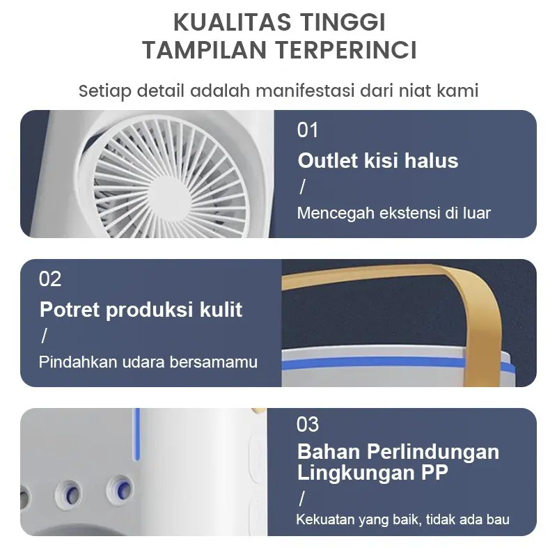 Kipas semprot uap ganda KIPAS ANGIN PENDINGIN RUANGAN AC PORTABLE KIPAS ANGIN PENDINGIN SPRAY AIR COOLER KIPAS AIR COOLER 7