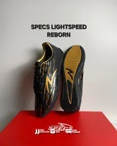 SEPATU FUTSAL SPECS LS REBORN HITAM GOLD IN BEST SELLER. SEPATU FUTSAL LIGHTSPEED TERBARU