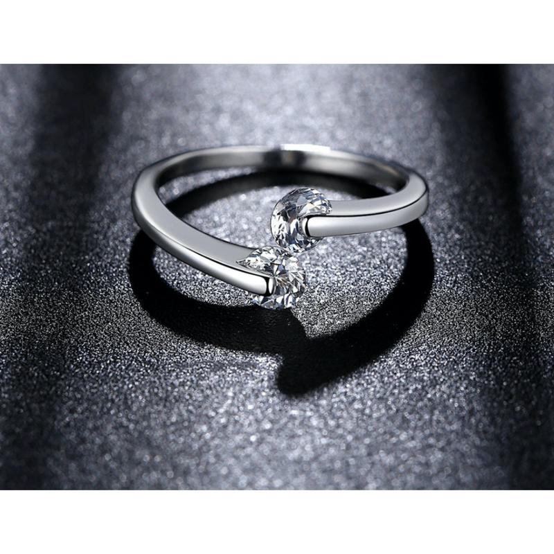 Cincin Fuji Love Ring Desain Korea Bunga Antikarat Wanita Simple Sterling Silver Perhiasan Elegan Alloy Mata Berlian Imitasi Fashion Emas Gold Women. B-06 5