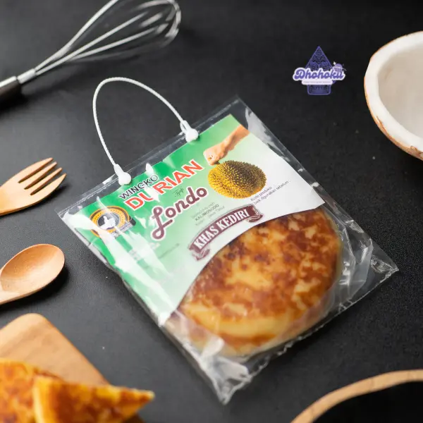 Wingko Tjap Londo Rasa Durian + Butter  - Kue Basah Camilan Khas Kediri - Bahan, Kelapa Gula Empuk Mentega 2