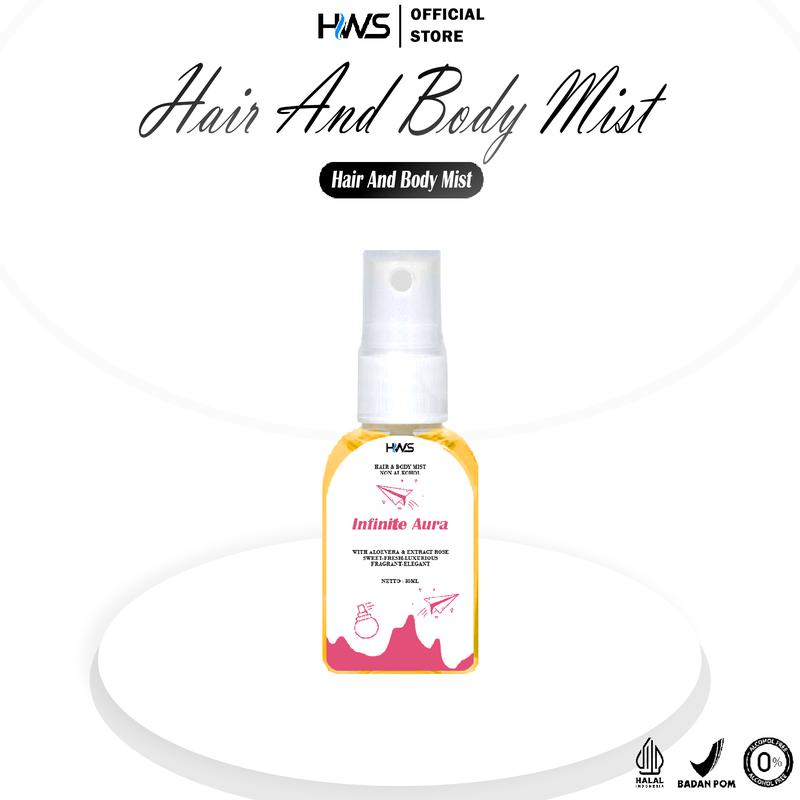 Perfume Terlaris Dapat 5 Botol Parfum Hair & Body Fragrance Mist Hws Parfum 30mL with Vitamin E and Aloe Vera Wangi 1