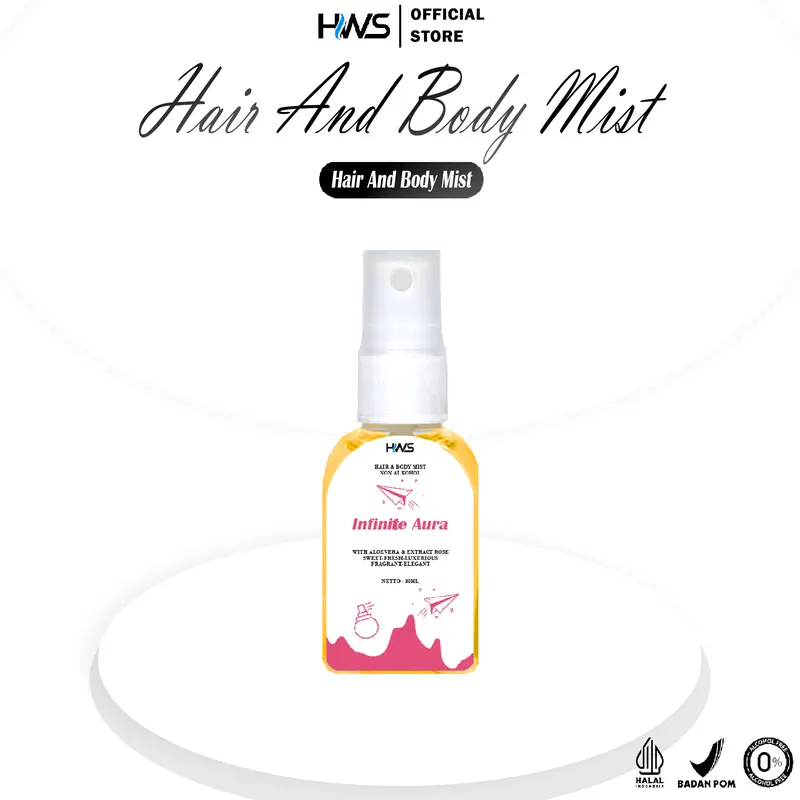 Perfume Terlaris Dapat 5 Botol Parfum Hair & Body Fragrance Mist Hws Parfum 30mL with Vitamin E and Aloe Vera Wangi 1