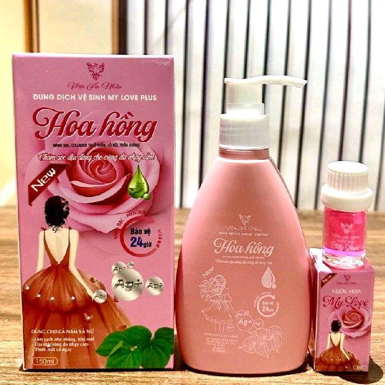    Mẫu Mới   1 Set Dung Dịch Vệ Sinh Sexy Girl Hoa Hồng Tặng 1 Chai Nước Hoa Mini siêu thơm 