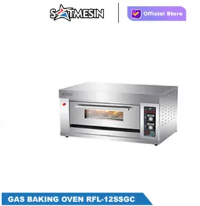 PROMO Mesin Oven 1 Deck 2Tray Getra Stainless RFL-12ss