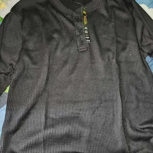 Kaos Waffle Knit Kancing Sanghai Pria Terbaru Baju Combat Outfit Cowok Santai Panjang Tebal Knitwear Kerah Modern Bahan Berkualitas